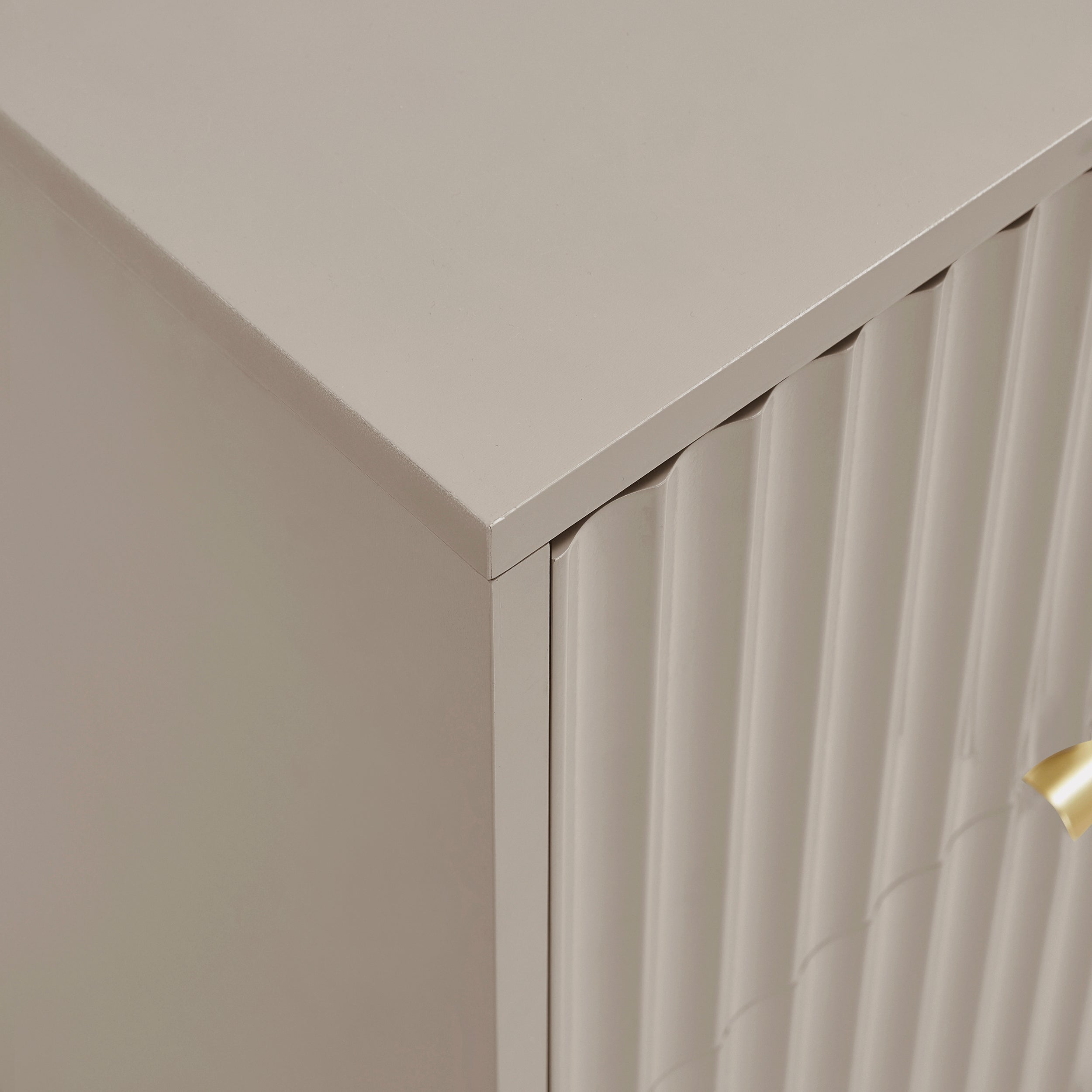 Evie 2 Drawer Bedside Table - Taupe
