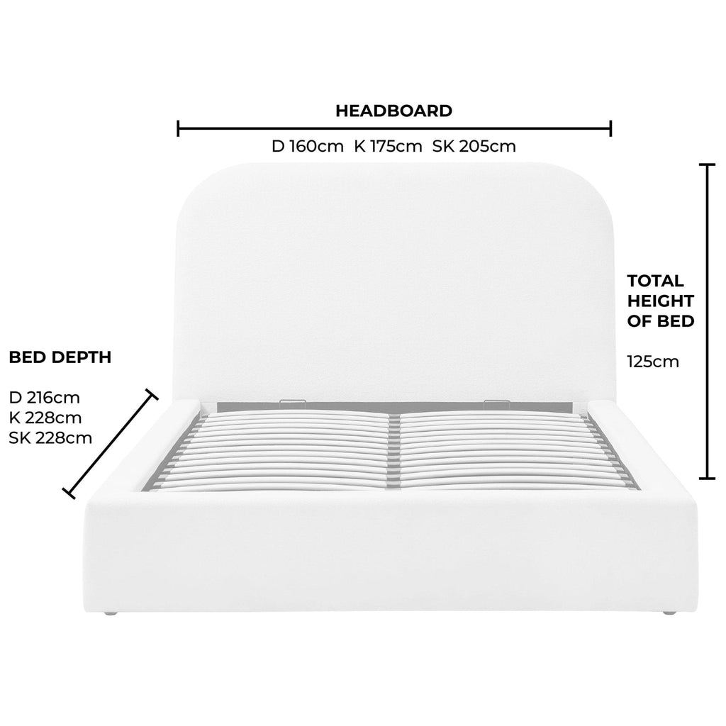 Aintree Ottoman Storage Bed - Textured Oatmeal