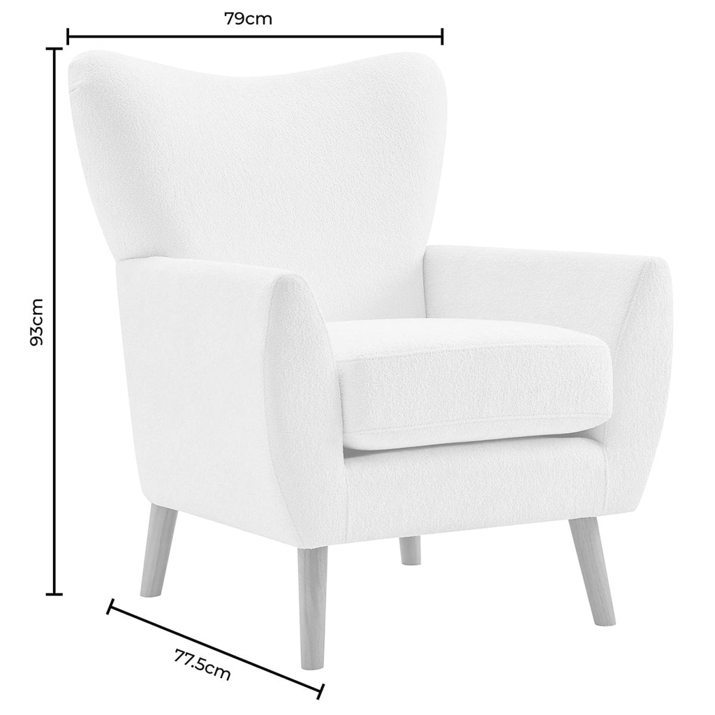 Alia Accent Chair - Chenille Ecru