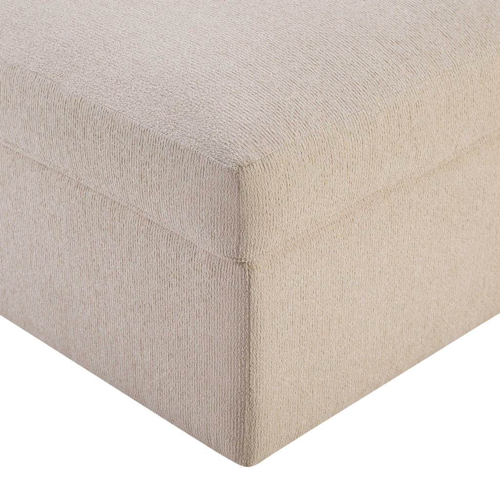 Antalya Storage Ottoman Pouffe - Sand Boucle