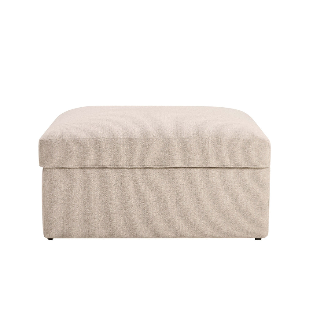 Antalya Storage Ottoman Pouffe - Sand Boucle