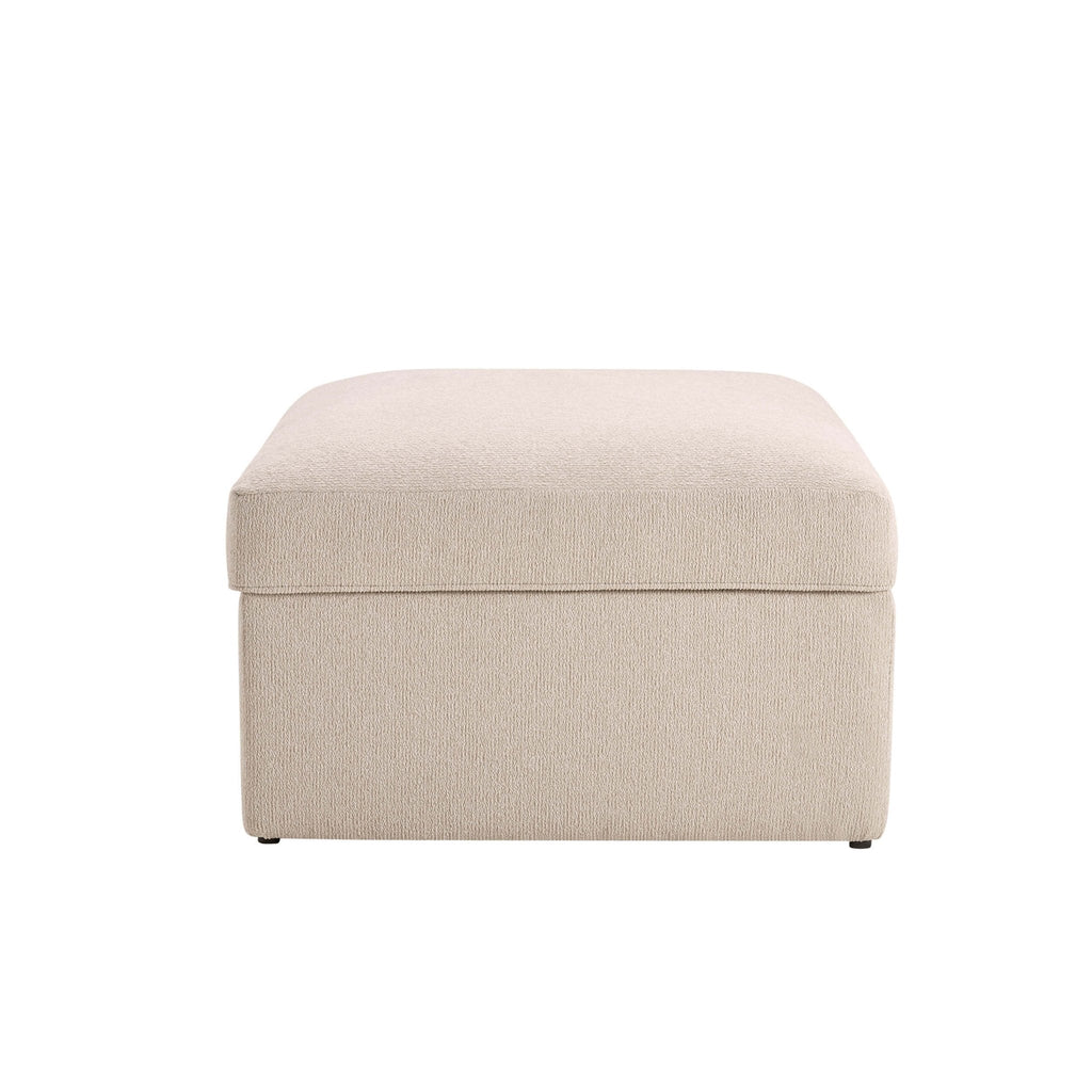 Antalya Storage Ottoman Pouffe - Sand Boucle
