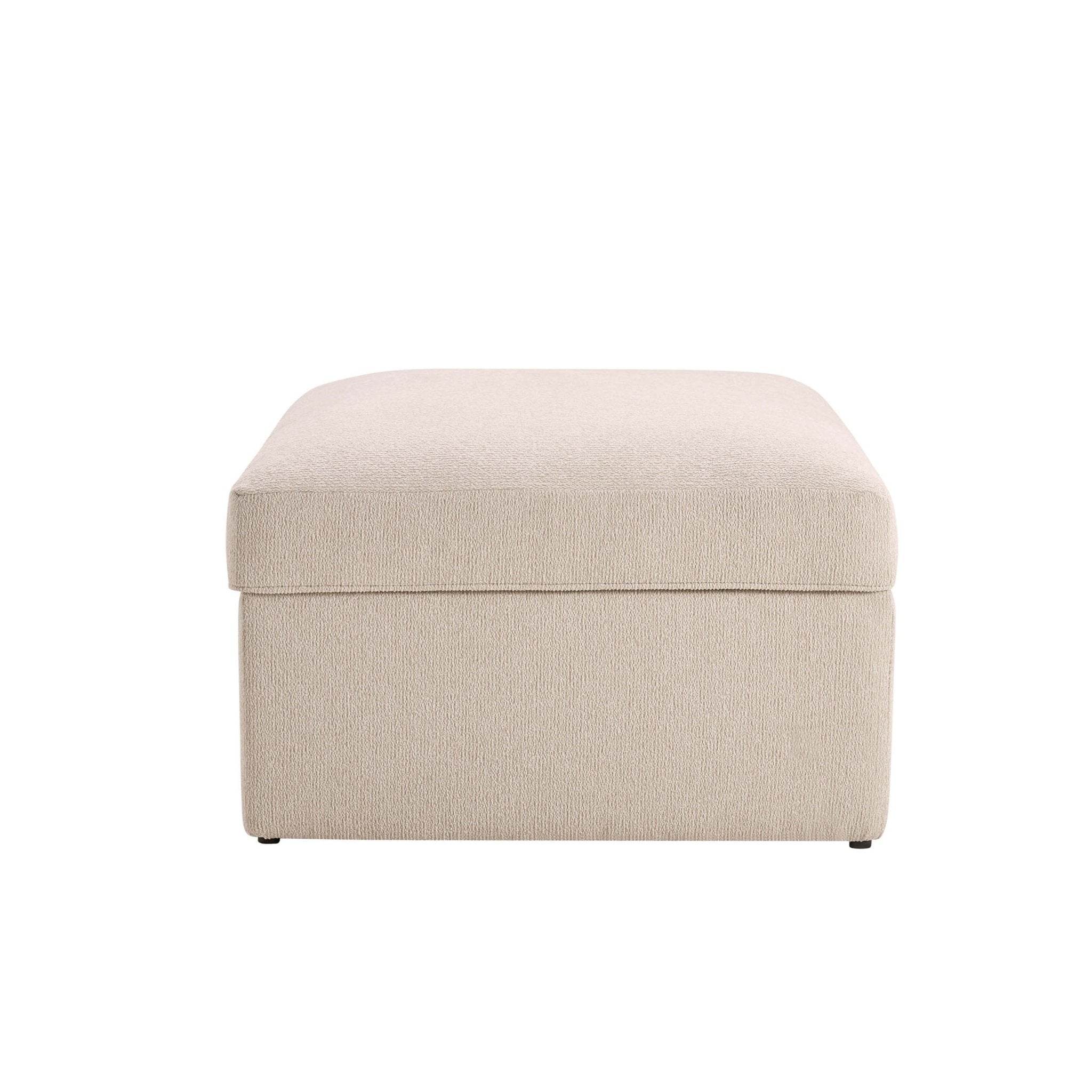 Antalya Storage Ottoman Pouffe - Sand Boucle