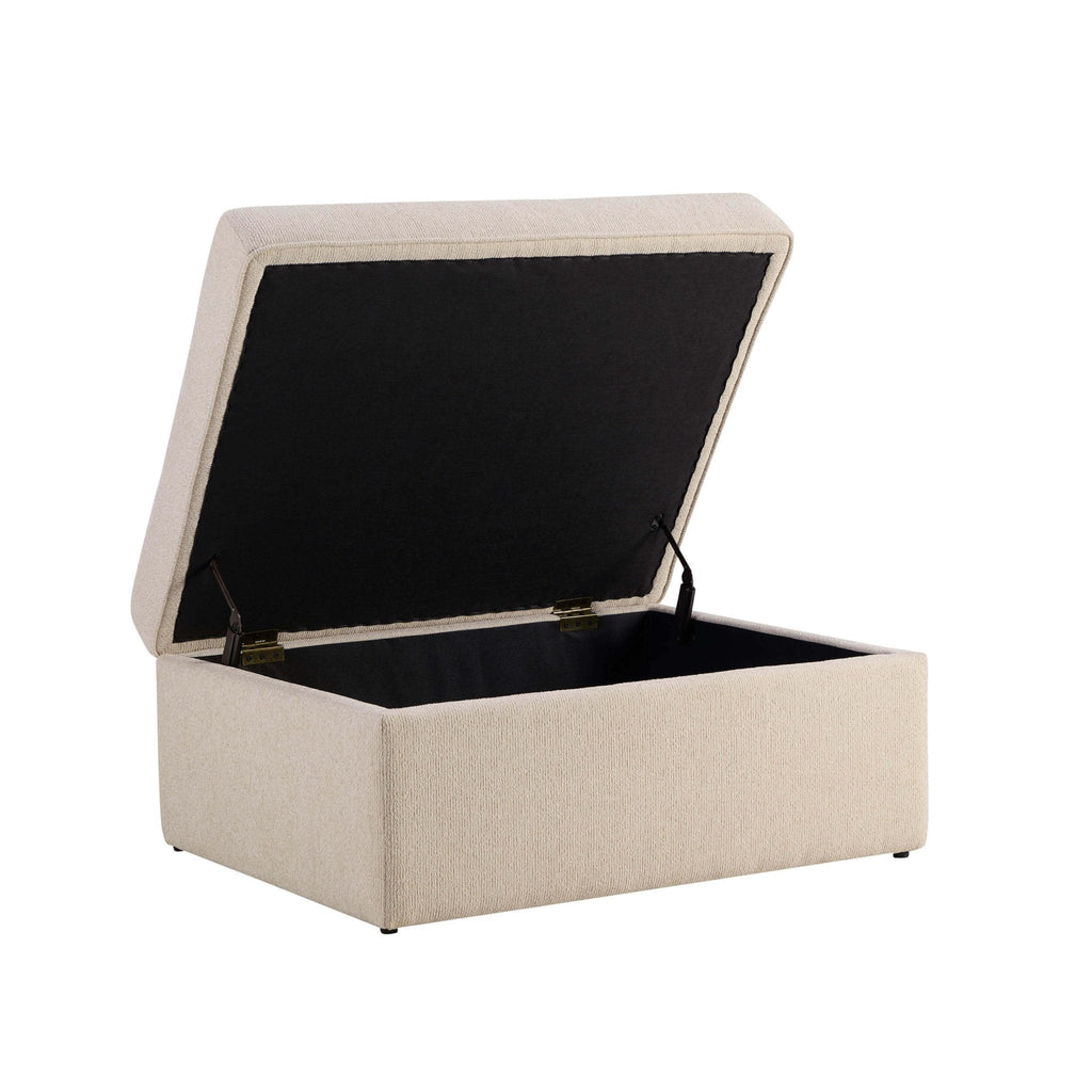 Antalya Storage Ottoman Pouffe - Sand Boucle