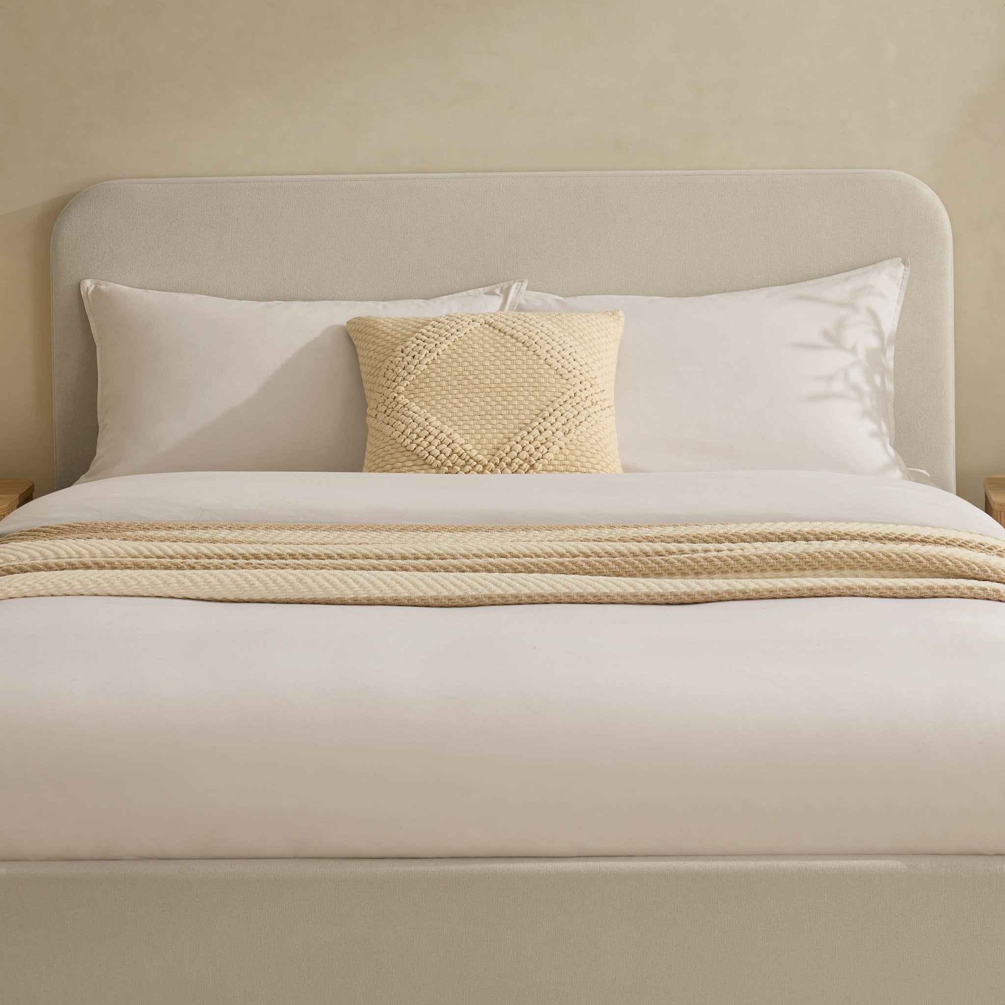 Ascot Henley Bed Frame - Cream Linen