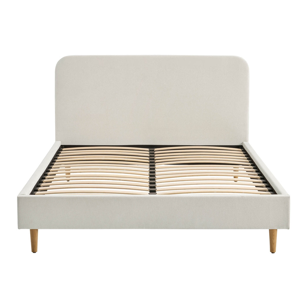 Ascot Henley Bed Frame - Cream Linen