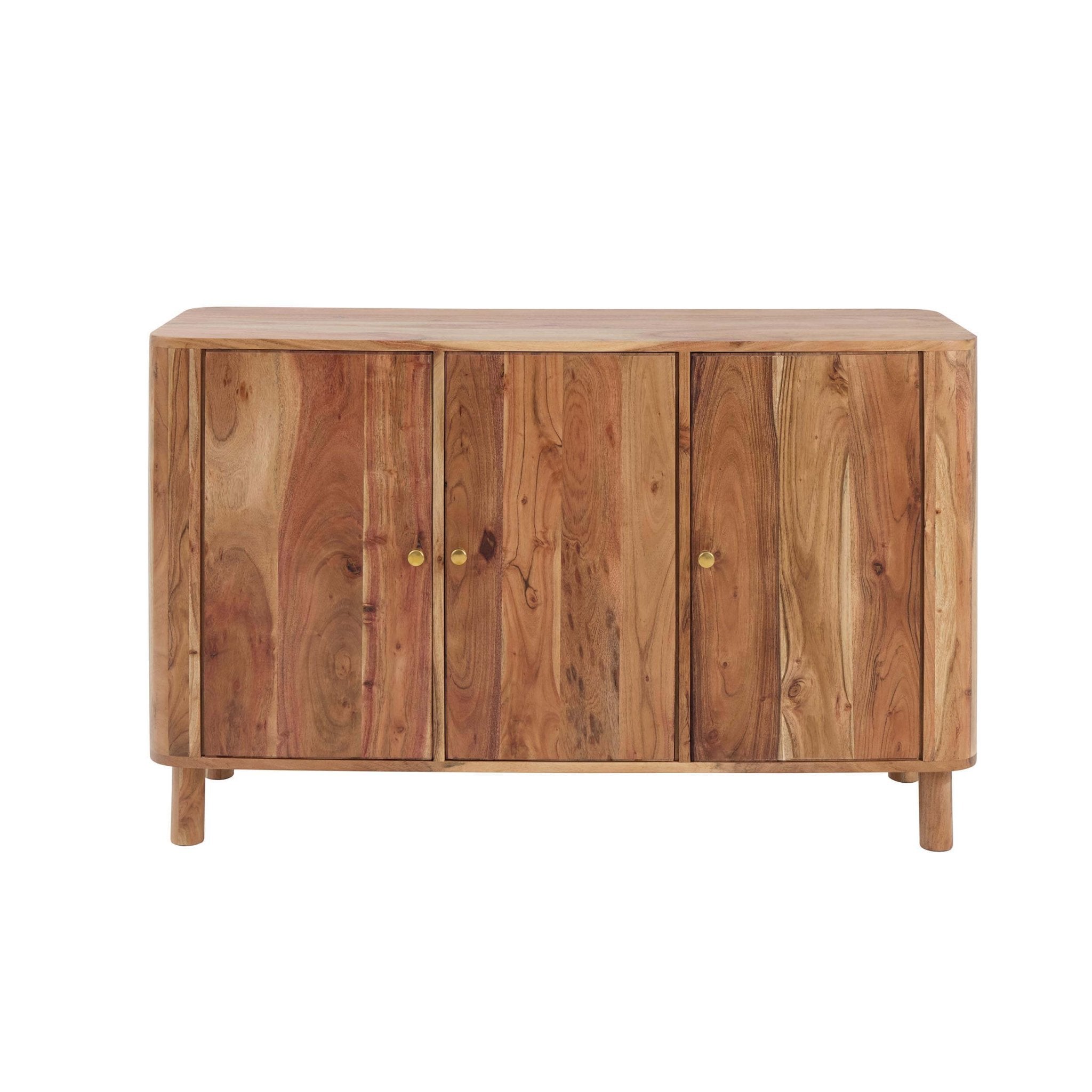 Avery Acacia Wood 3 Door Sideboard - Natural