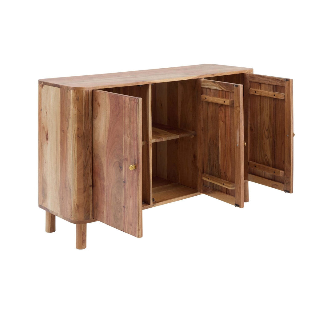 Avery Acacia Wood 3 Door Sideboard - Natural