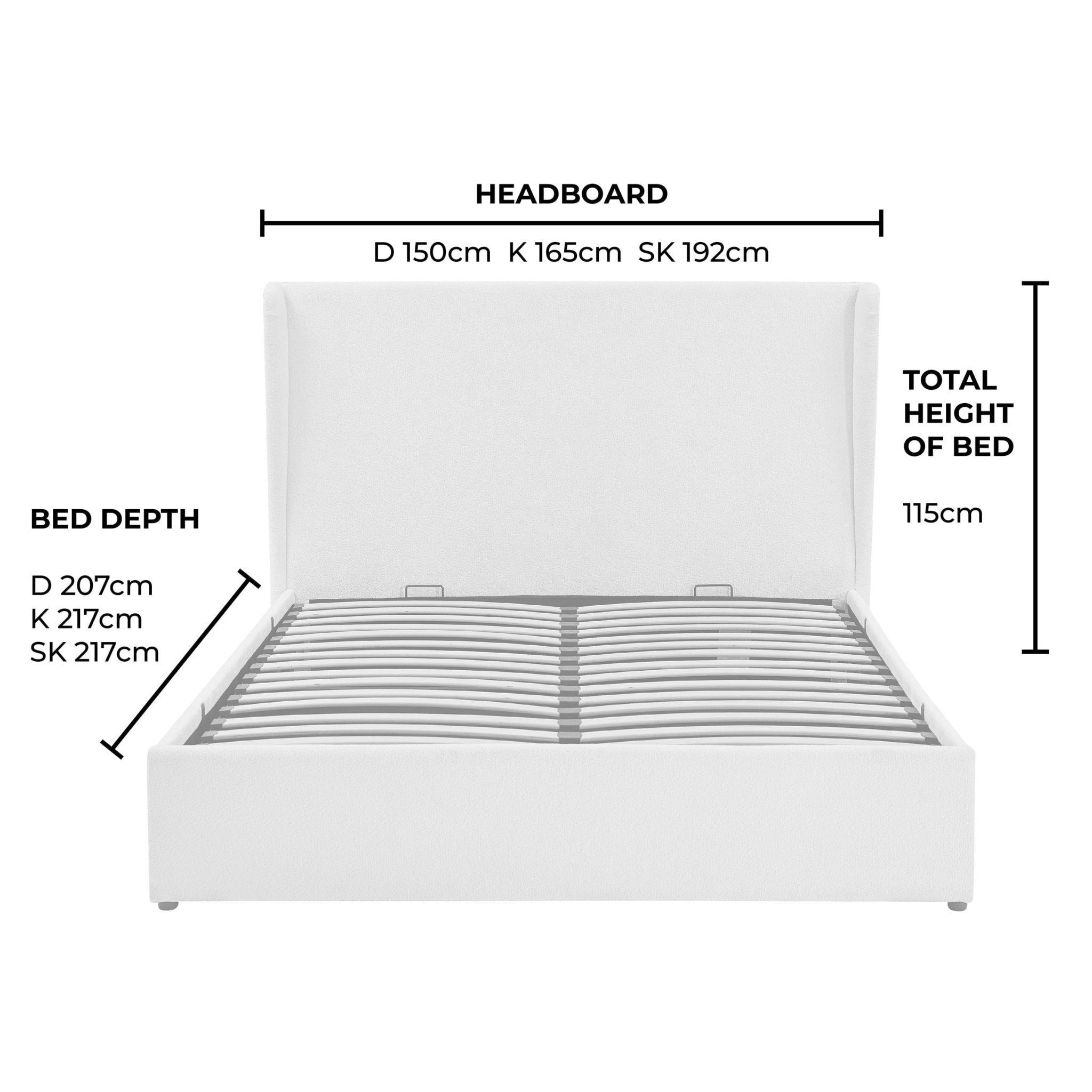 Berkeley Ottoman Storage Bed - Chenille Ecru