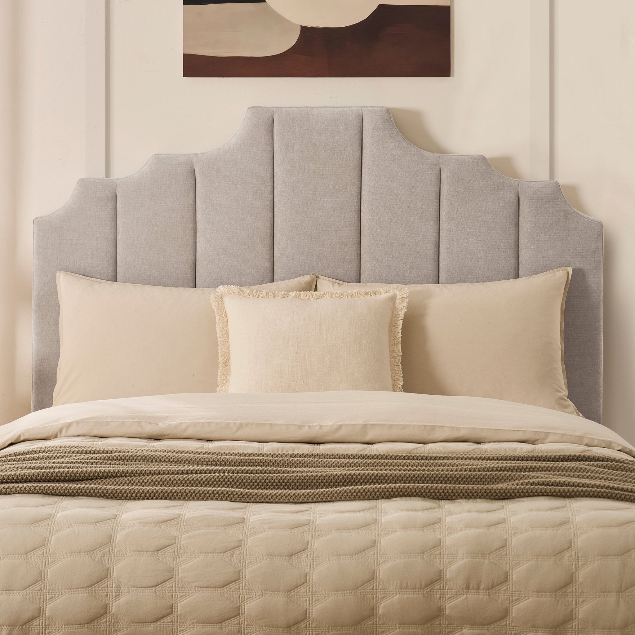 Bronte Ottoman Storage Bed - Chenille Light Grey