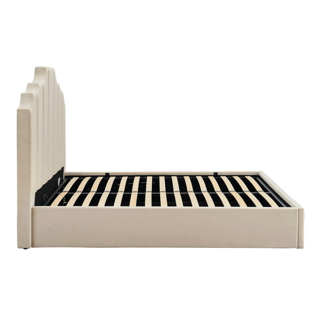 Bronte Ottoman Storage Bed - Ecru