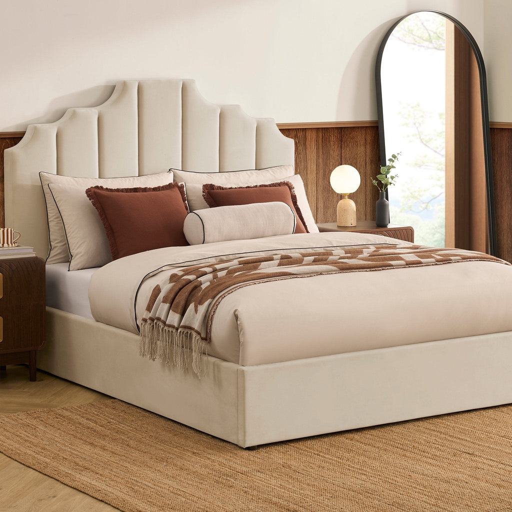 Bronte Ottoman Storage Bed - Ecru