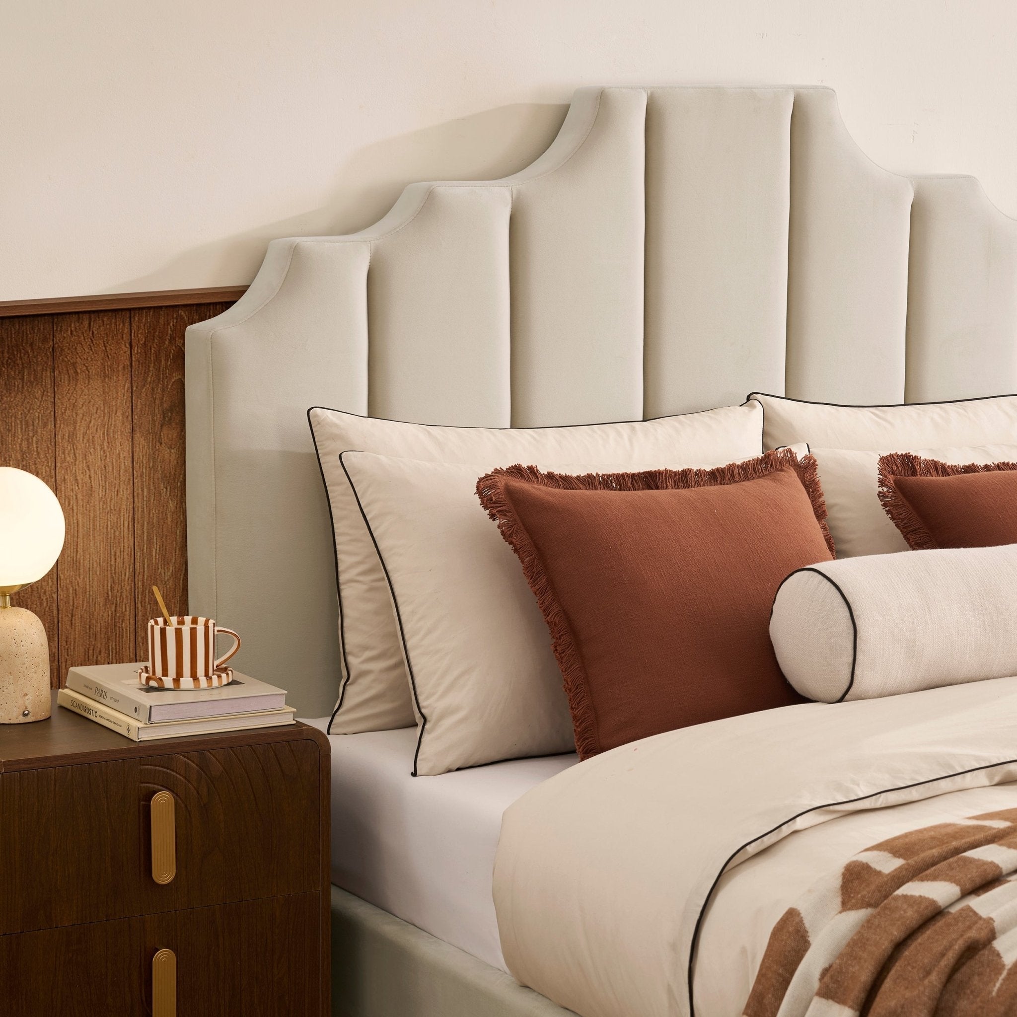 Bronte Ottoman Storage Bed - Ecru