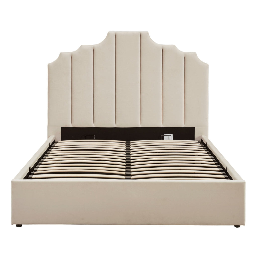 Bronte Ottoman Storage Bed - Ecru