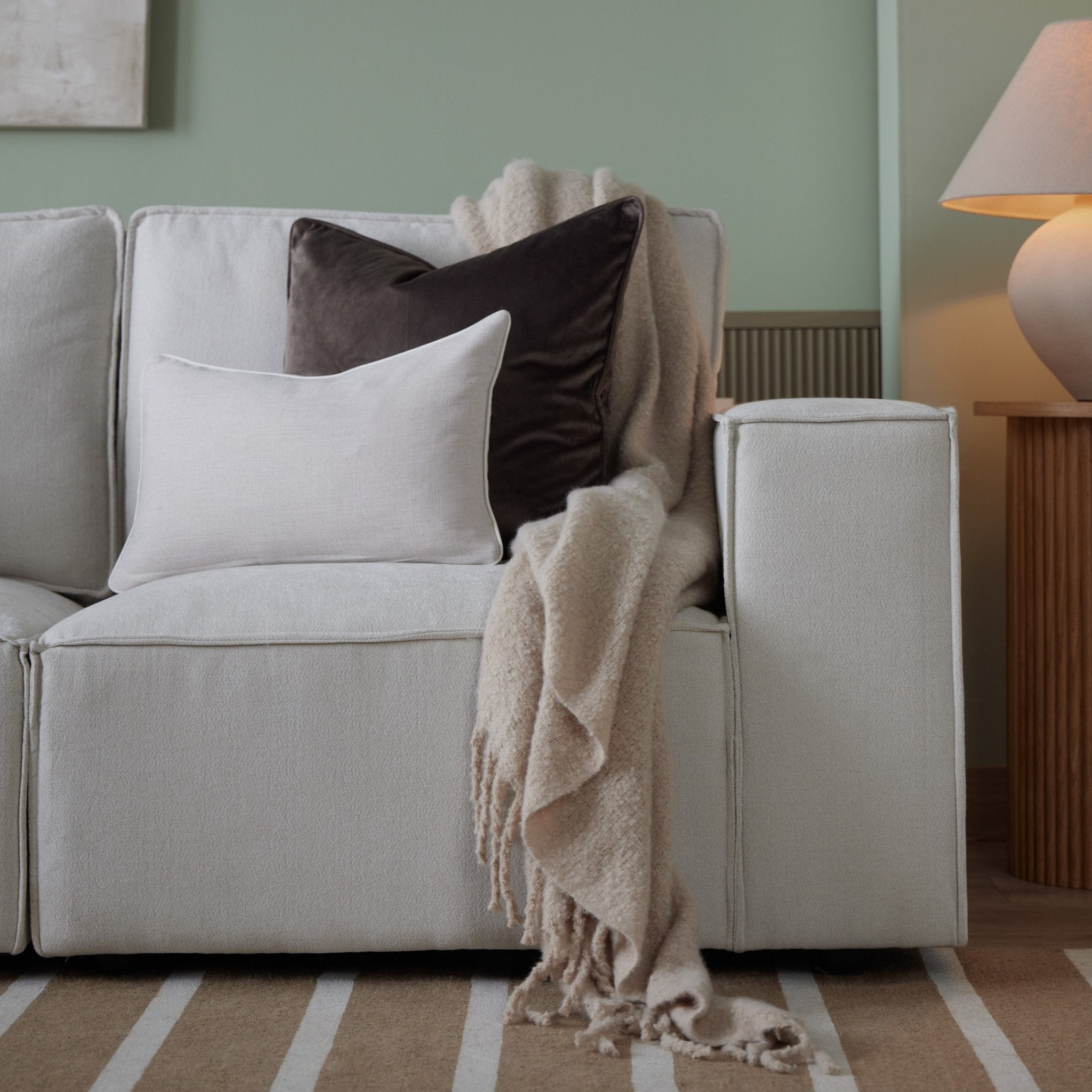 Brooklyn U-Shape Sofa - Ivory