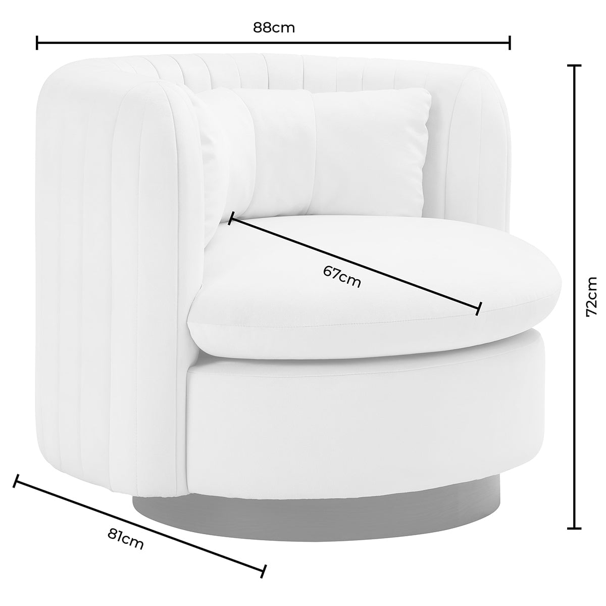 Daisy Round Accent Chair - Muted Gold