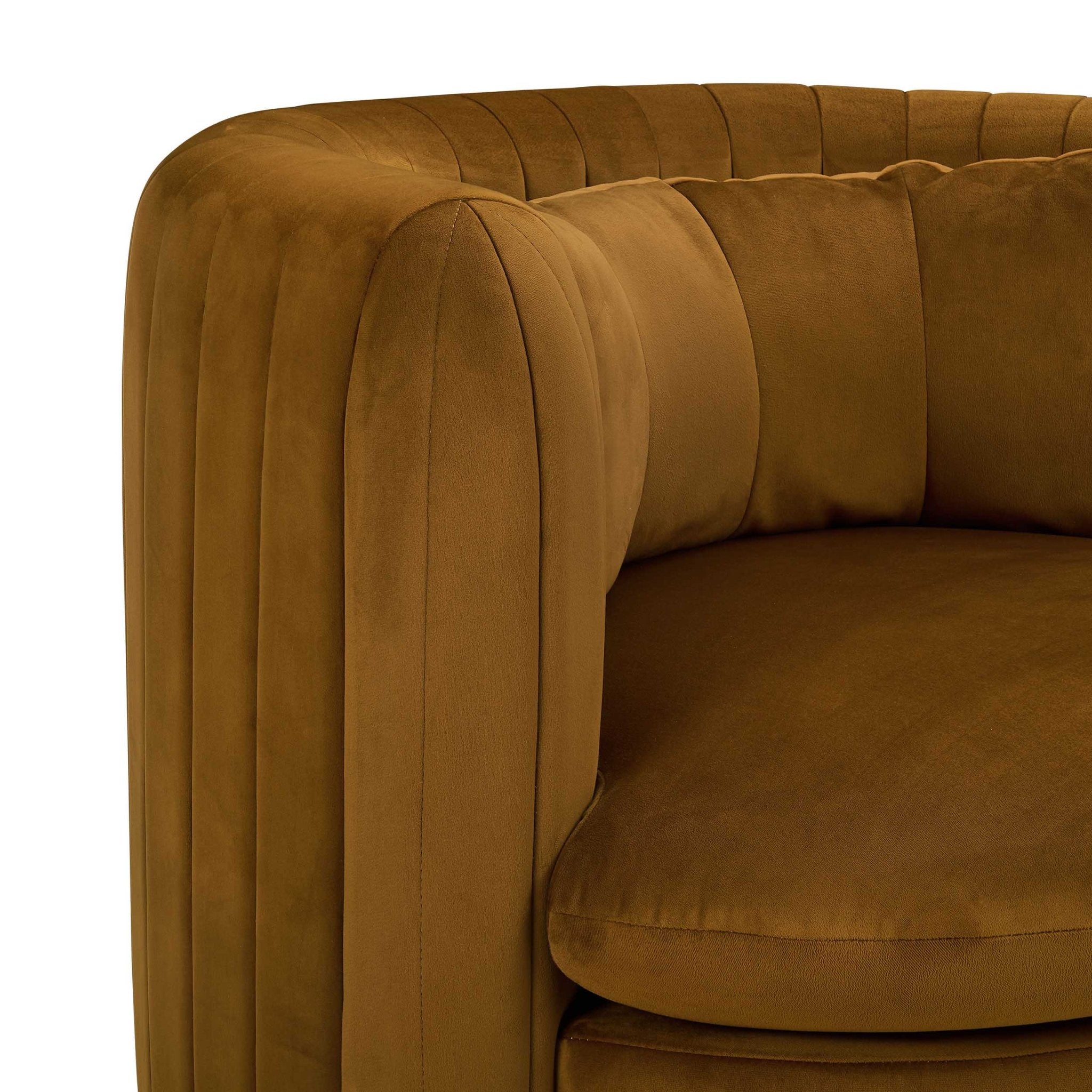Daisy Round Accent Chair - Muted Gold