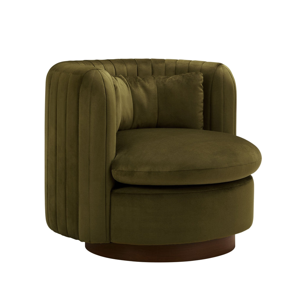 Daisy Round Accent Chair - Rich Green