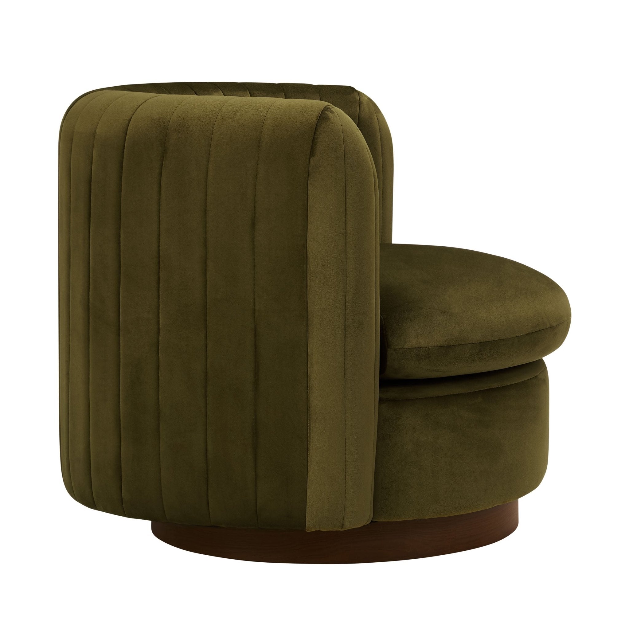 Daisy Round Accent Chair - Rich Green