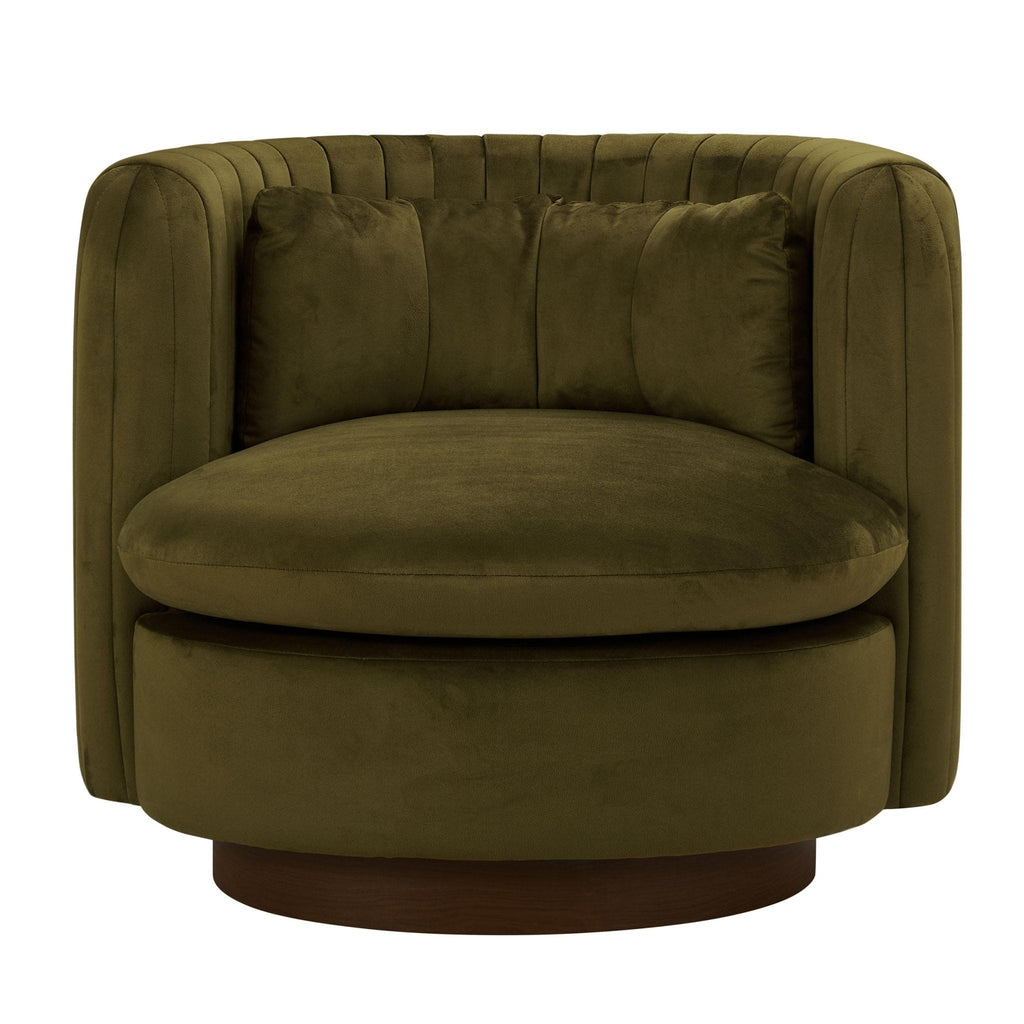 Daisy Round Accent Chair - Rich Green