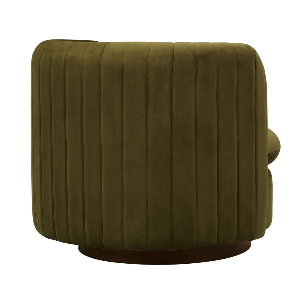 Daisy Round Accent Chair - Rich Green