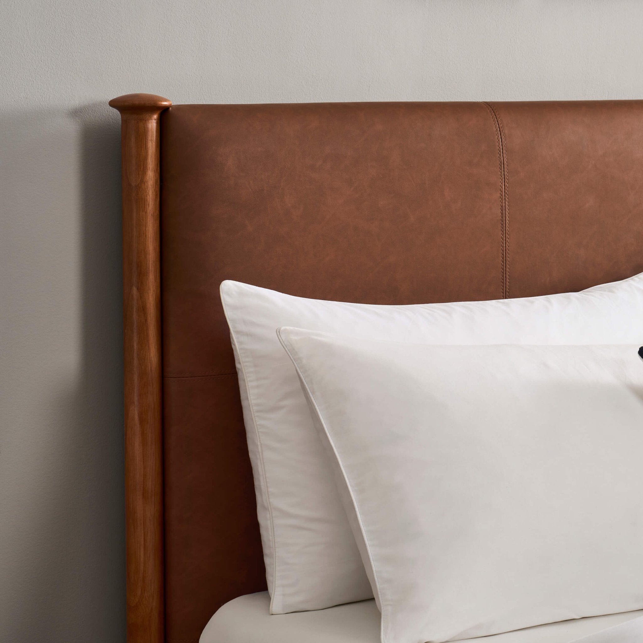 Dallas Bed Frame - Faux Leather Tan