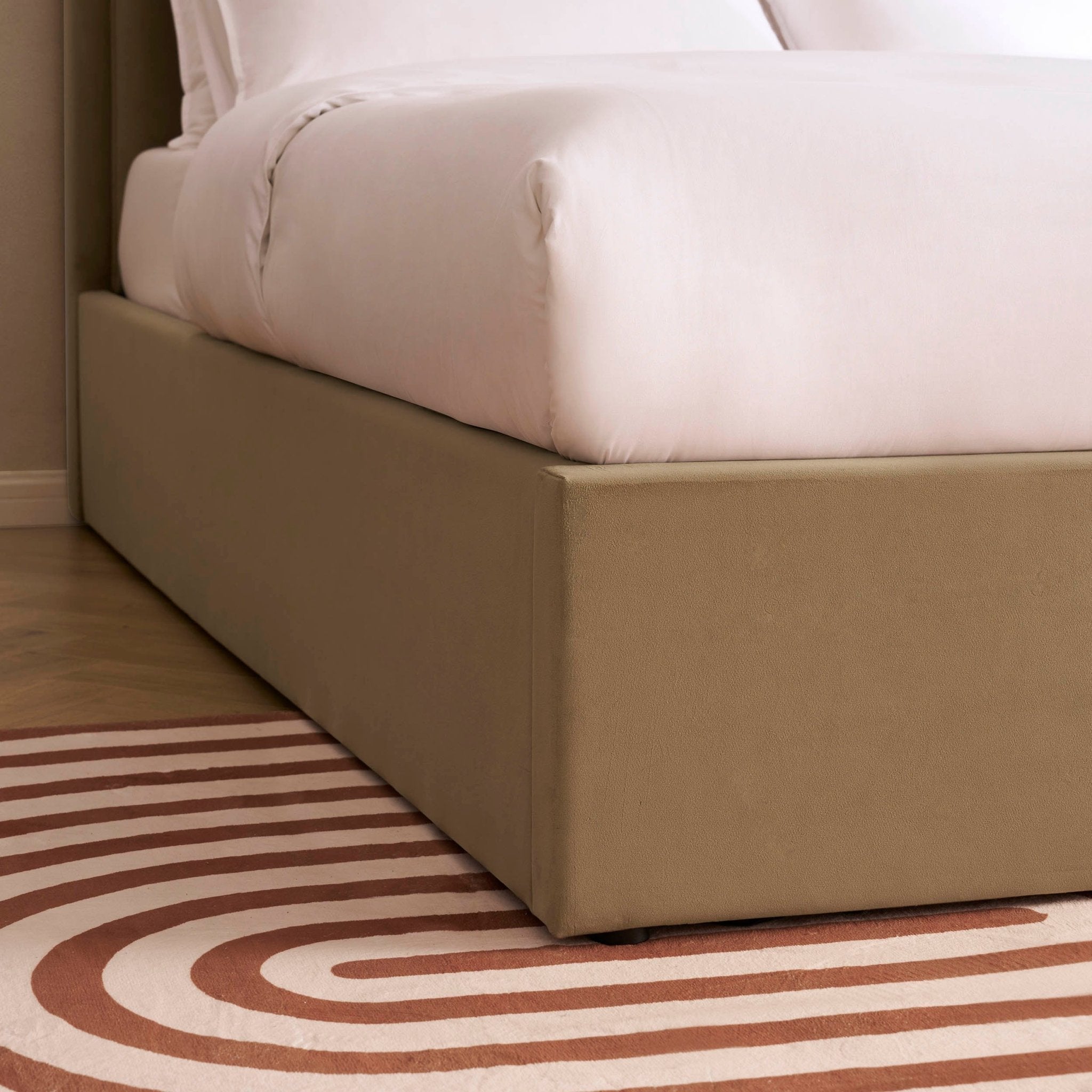 Delphi Ottoman Storage Bed - Latte