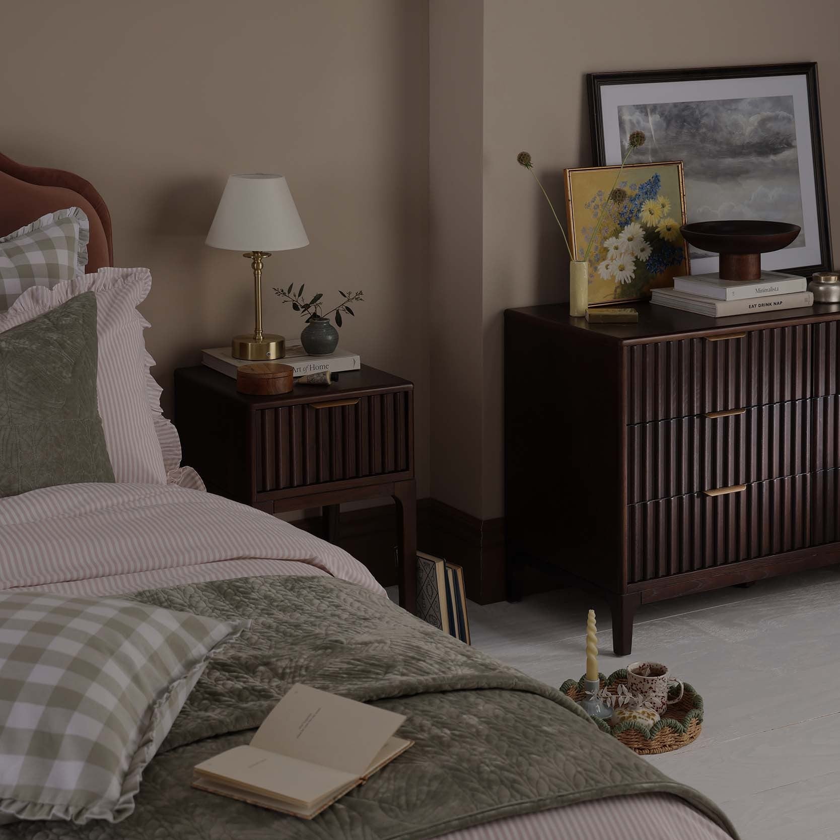 Elena Ash 6 Drawer Chest - Walnut