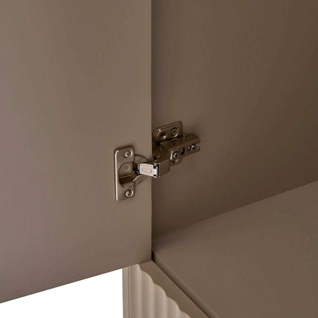Evie 3 Door Wardrobe with Drawers - Taupe