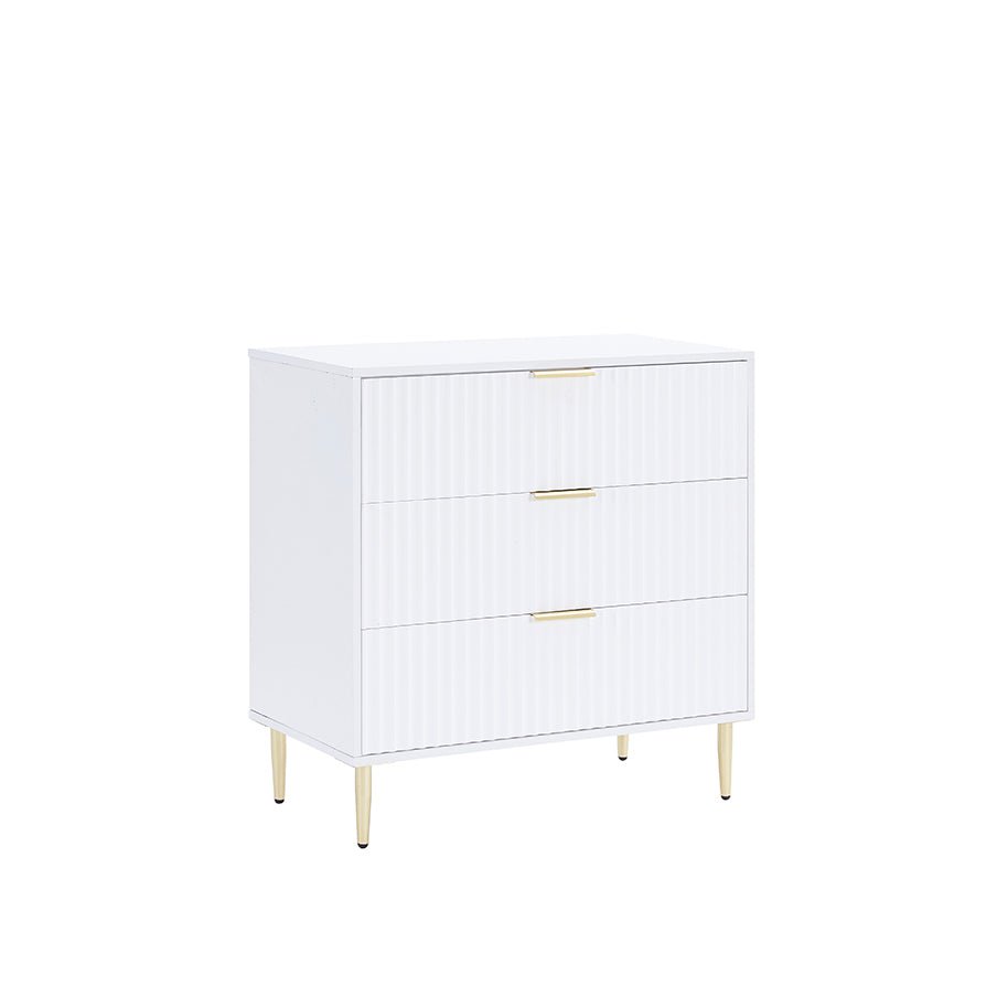 Evie 3 Drawer Chest - Warm White