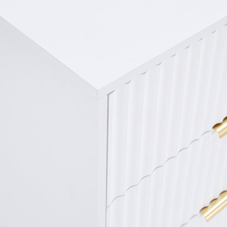 Evie 6 Drawer Chest - Warm White