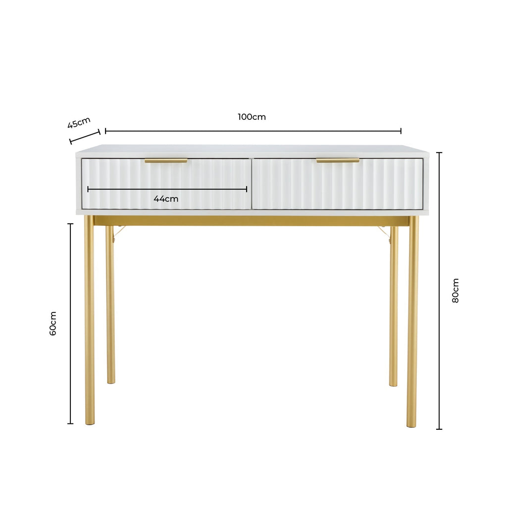 Evie Dressing Table Console - Taupe