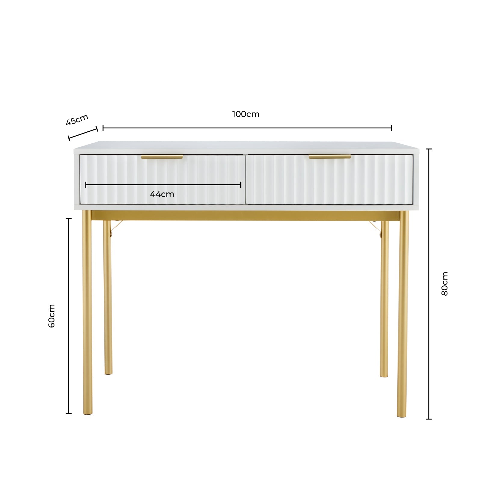 Evie Dressing Table Console - Taupe