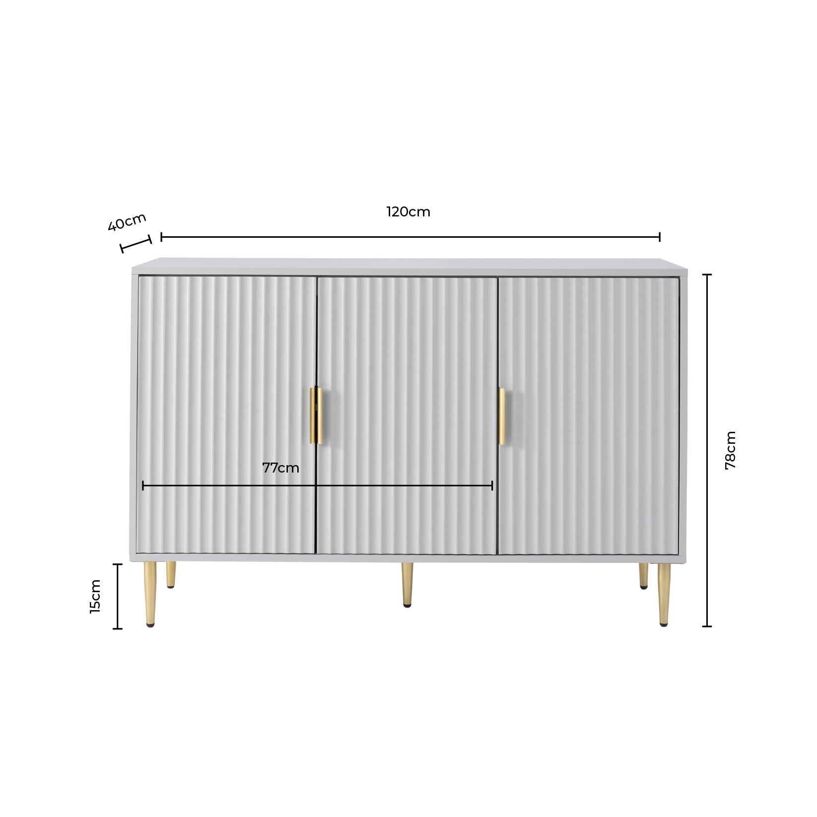 Evie Large Sideboard - Black