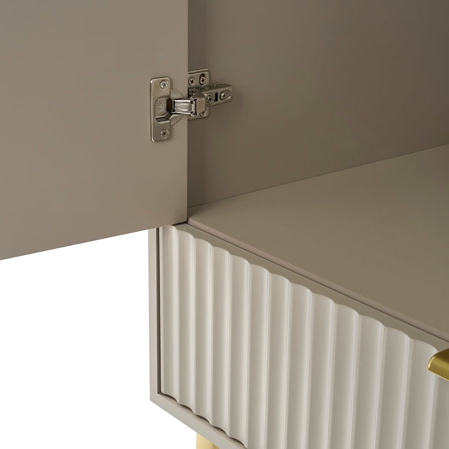 Evie 2 Door Wardrobe with Drawers - Taupe