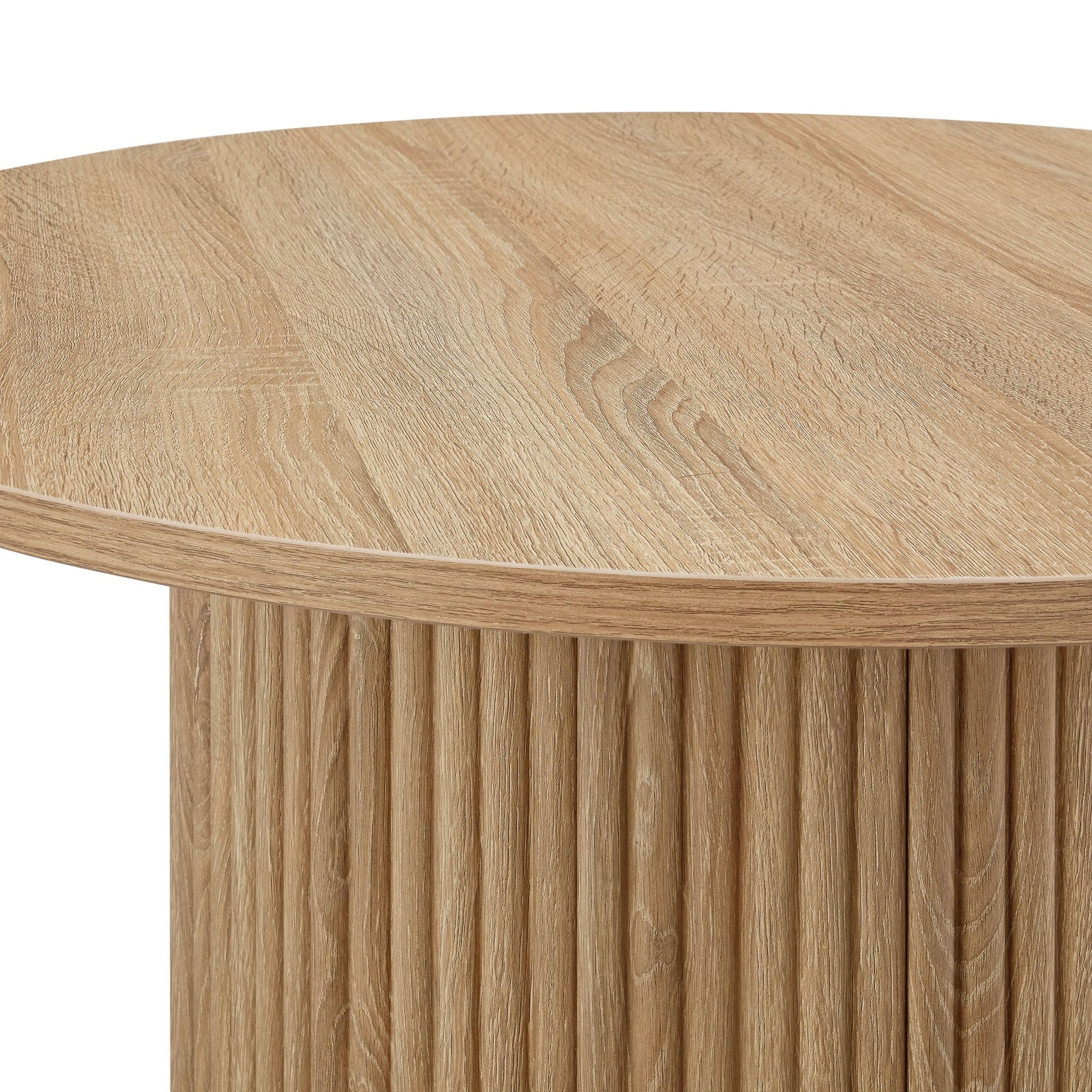 Hattie Round Pedestal Nesting Tables - Light Wood