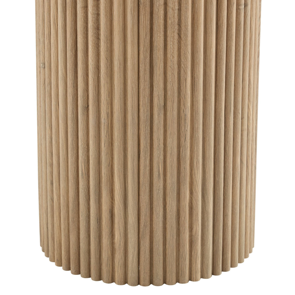 Hattie Round Pedestal Nesting Tables - Light Wood