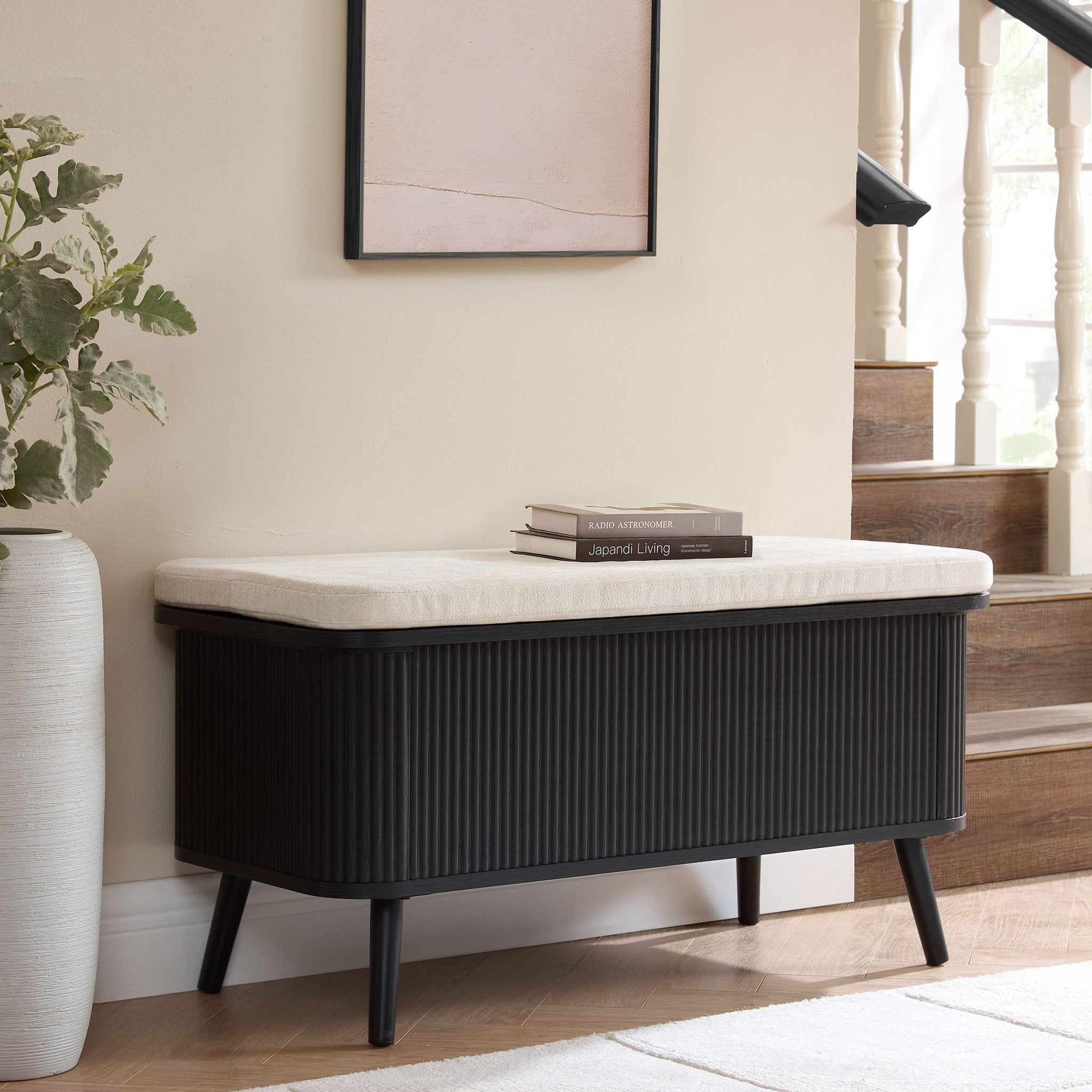 Hattie Storage Bench - Black