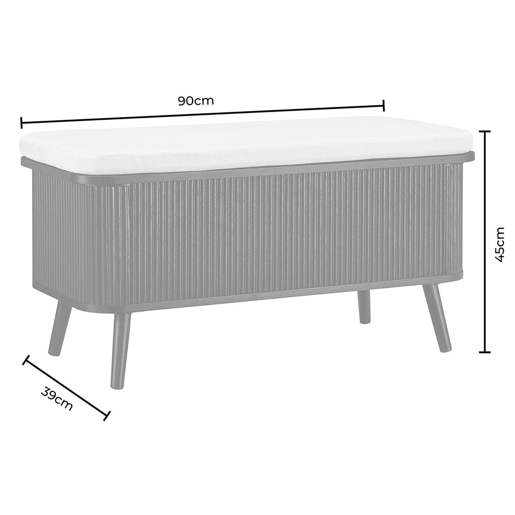 Hattie Storage Bench - Black