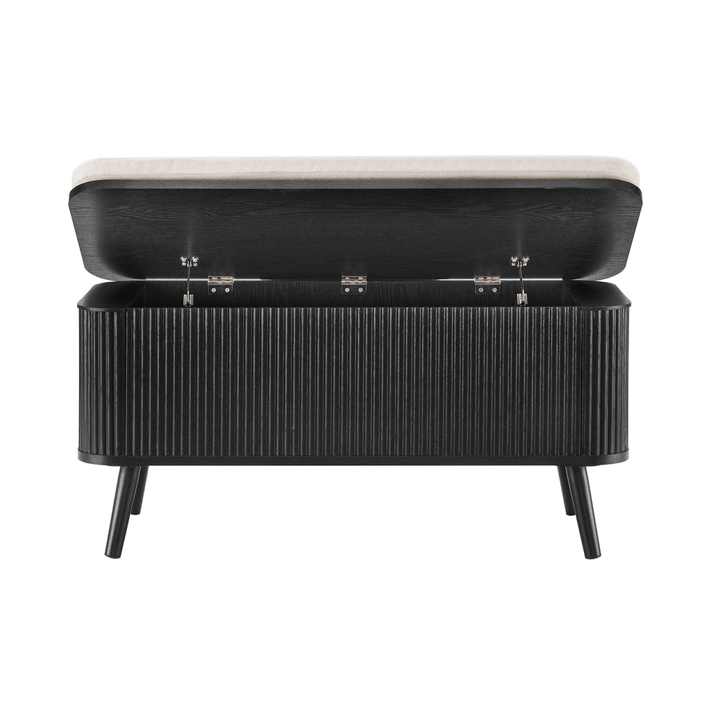 Hattie Storage Bench - Black