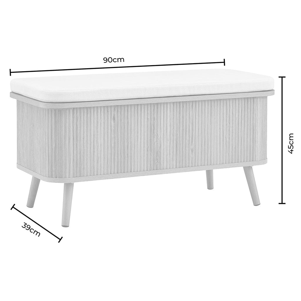 Hattie Storage Bench - Light Wood