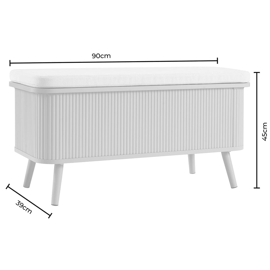Hattie Storage Bench - Taupe