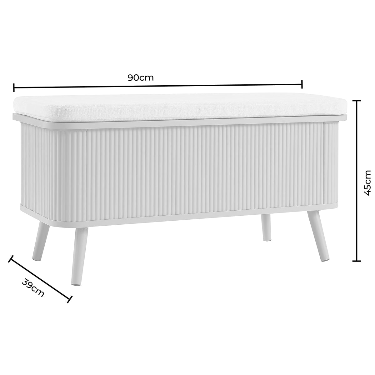 Hattie Storage Bench - Taupe