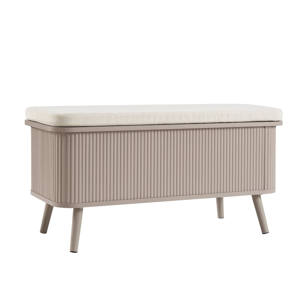 Hattie Storage Bench - Taupe