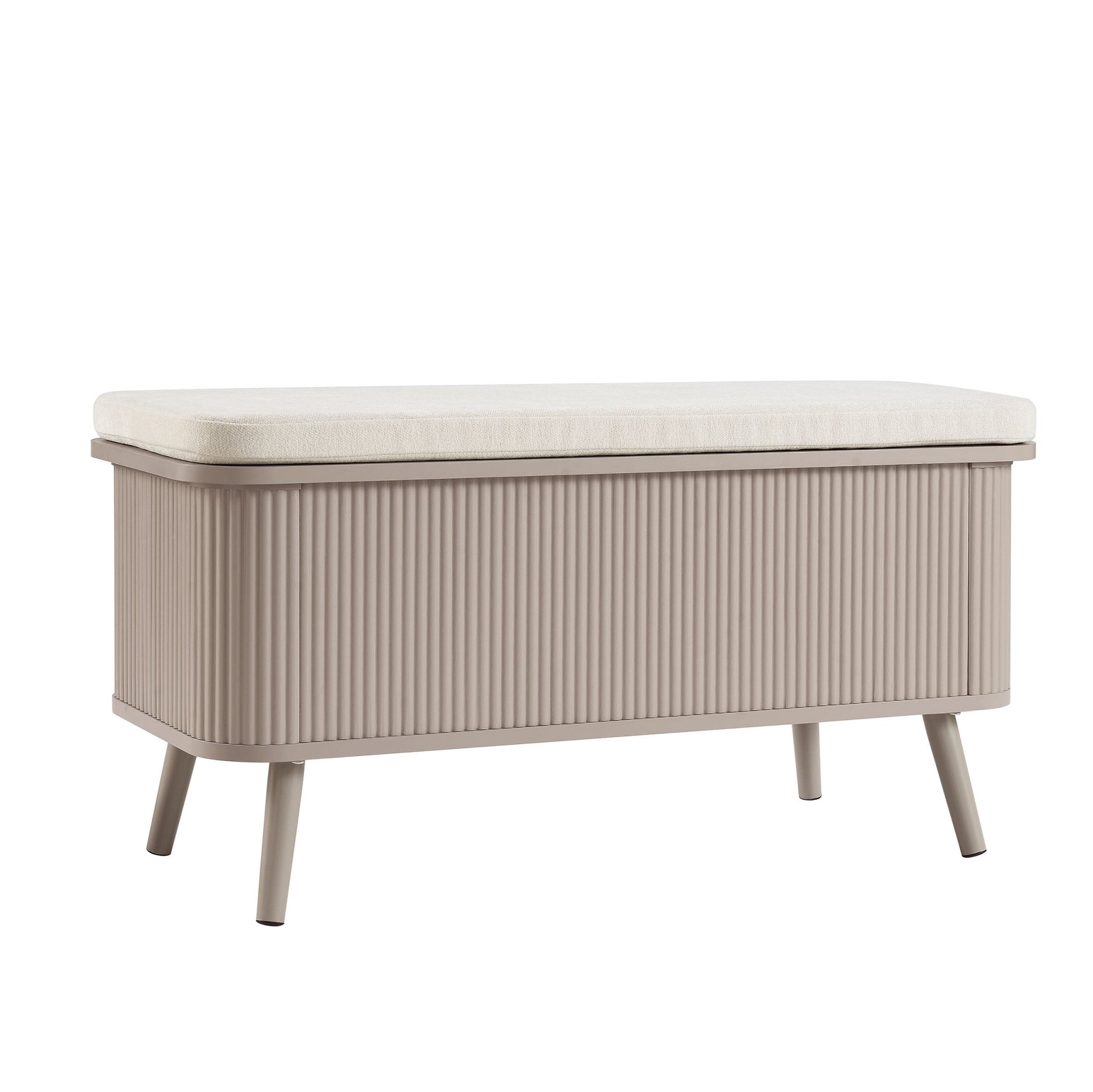 Hattie Storage Bench - Taupe
