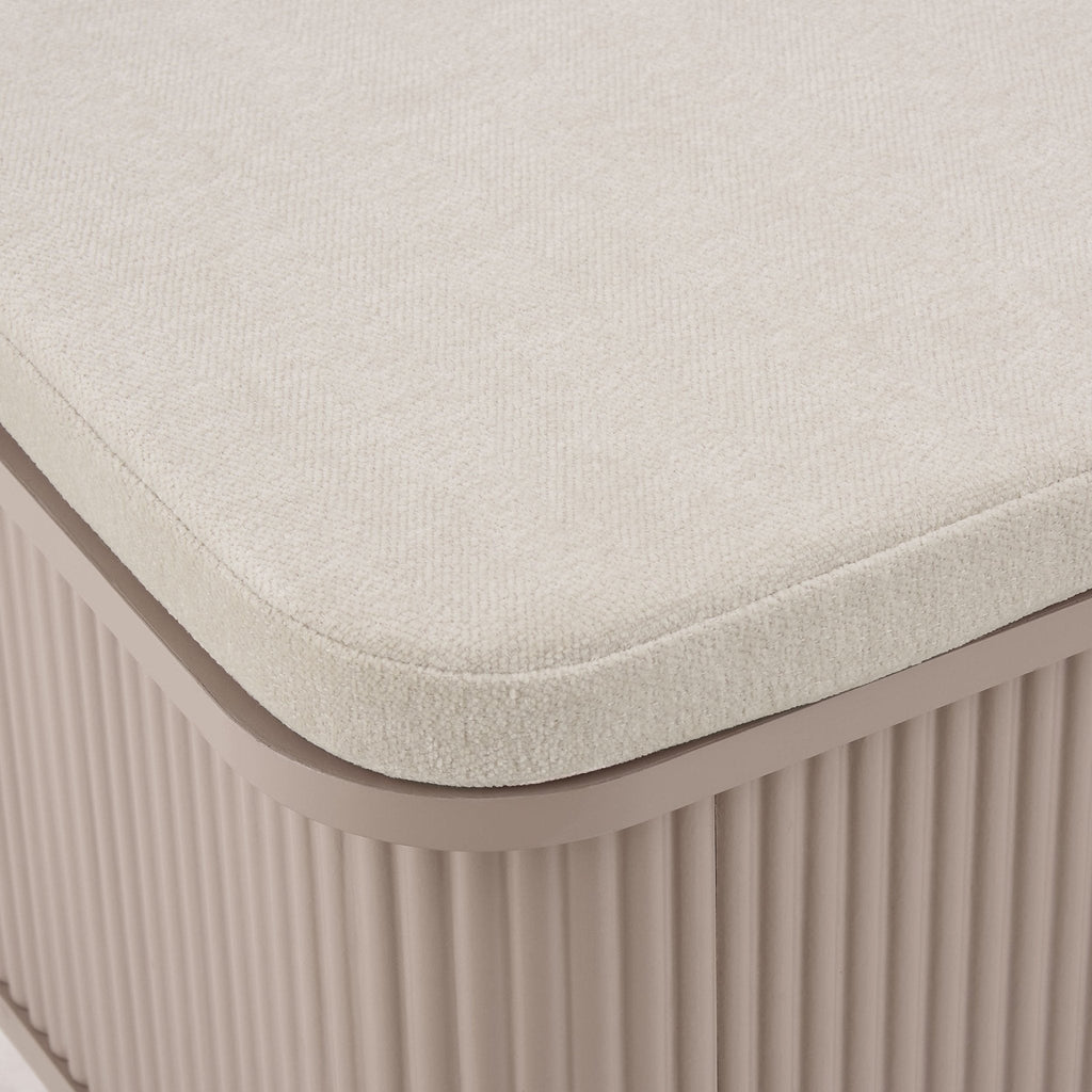 Hattie Storage Bench - Taupe
