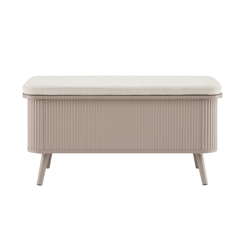 Hattie Storage Bench - Taupe
