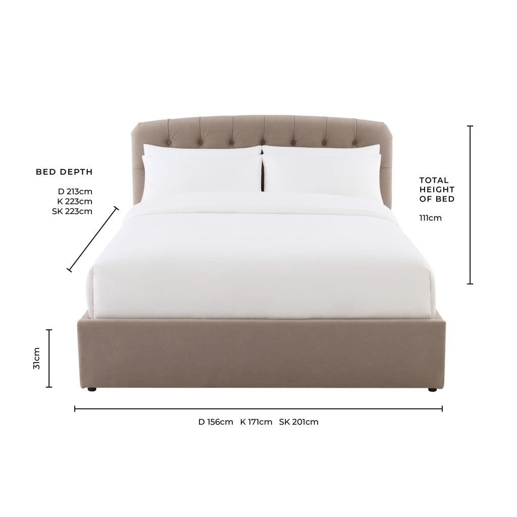 Hebden Ottoman Storage Bed - Berry