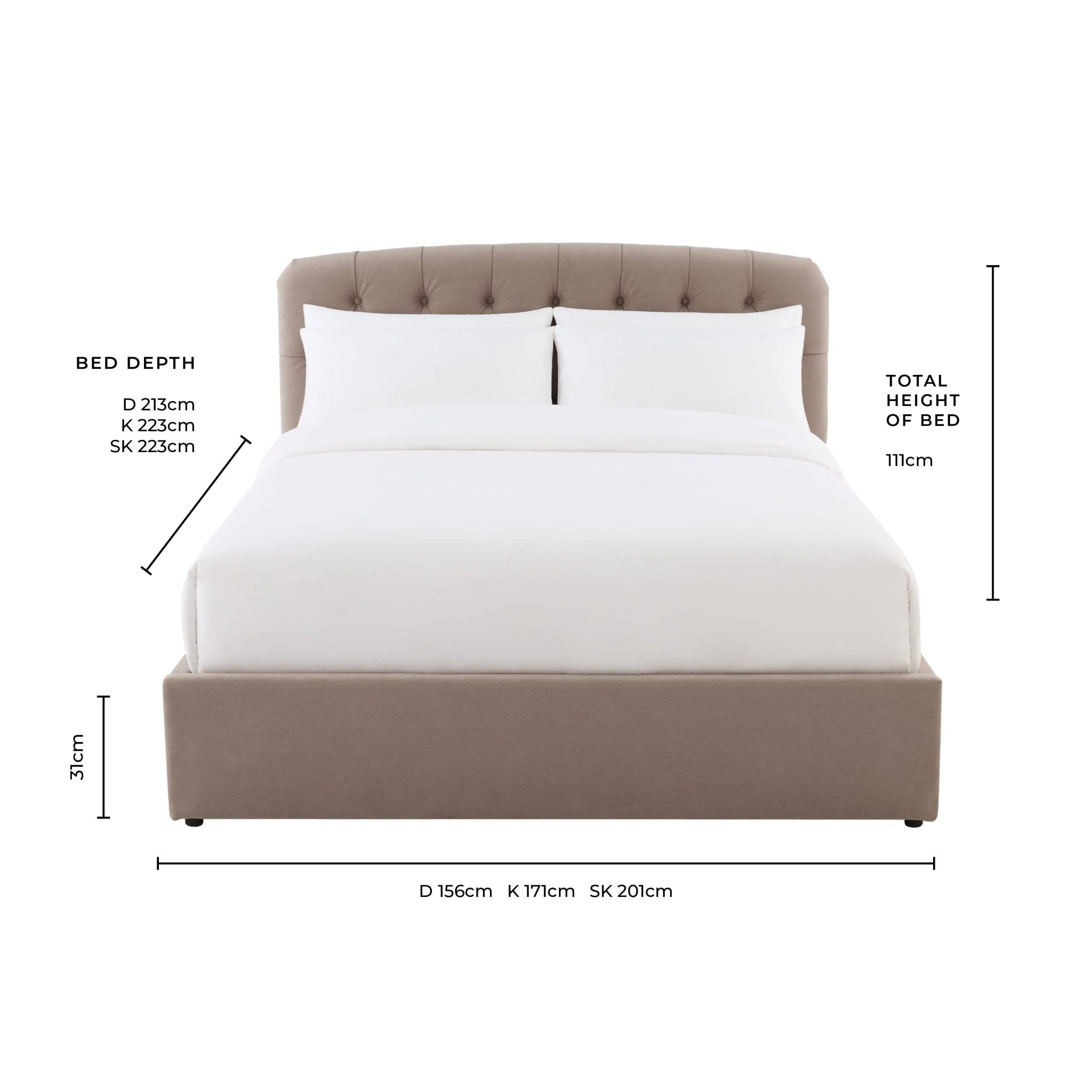 Hebden Ottoman Storage Bed - Berry