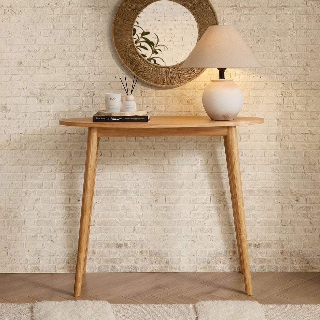 Heidi Oak Console Table - Light Wood